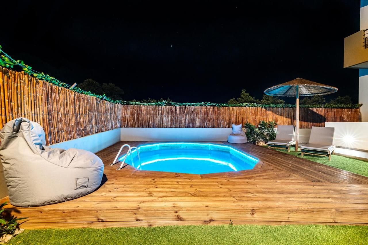 Modern House With Pool Near Beach Gazi Εξωτερικό φωτογραφία