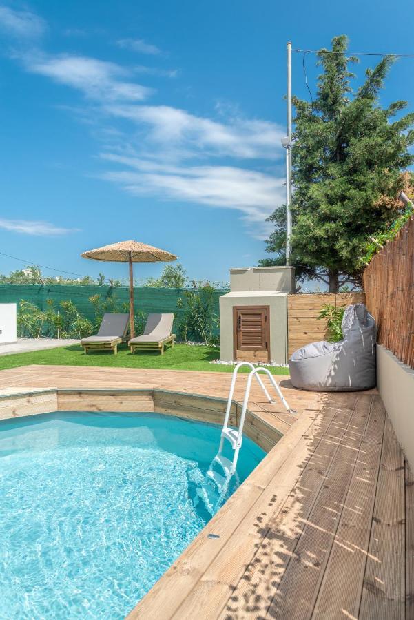 Modern House With Pool Near Beach Gazi Εξωτερικό φωτογραφία