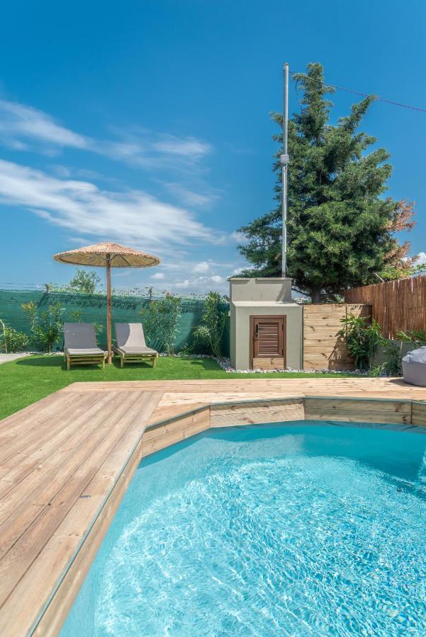Modern House With Pool Near Beach Gazi Εξωτερικό φωτογραφία