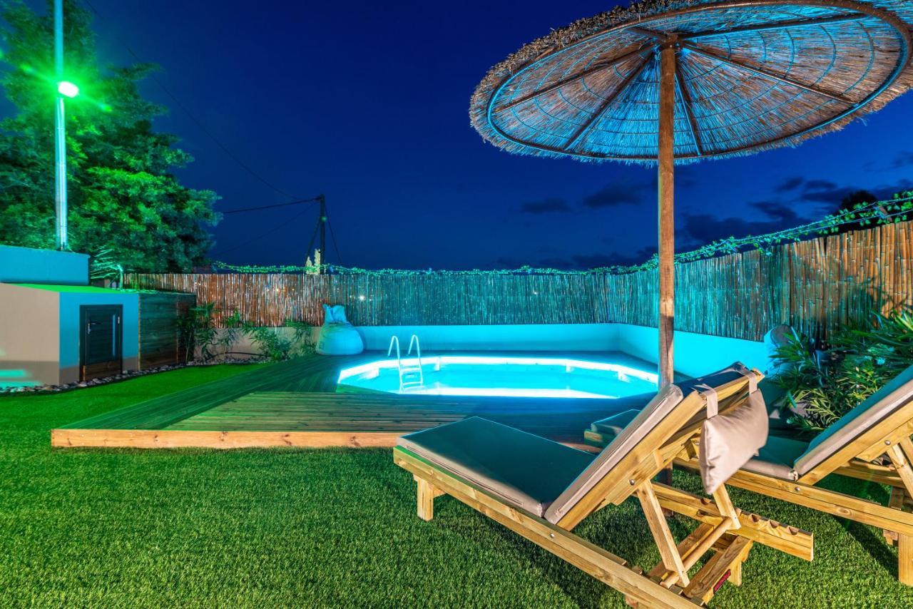 Modern House With Pool Near Beach Gazi Εξωτερικό φωτογραφία